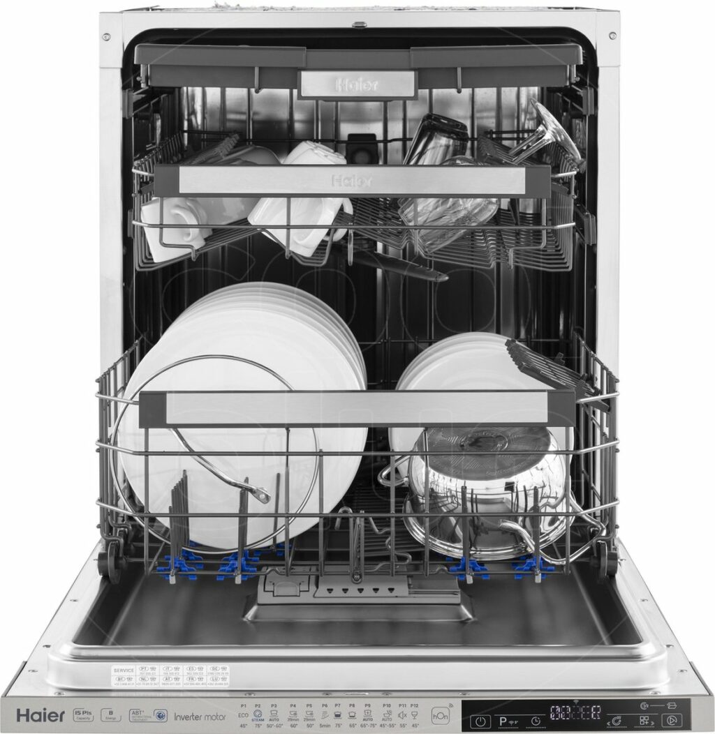 Lave-vaisselle intégrable Haier  Série 6 XIB 5C1S3FS / 15 couverts / Largeur 60 cm – Image 5