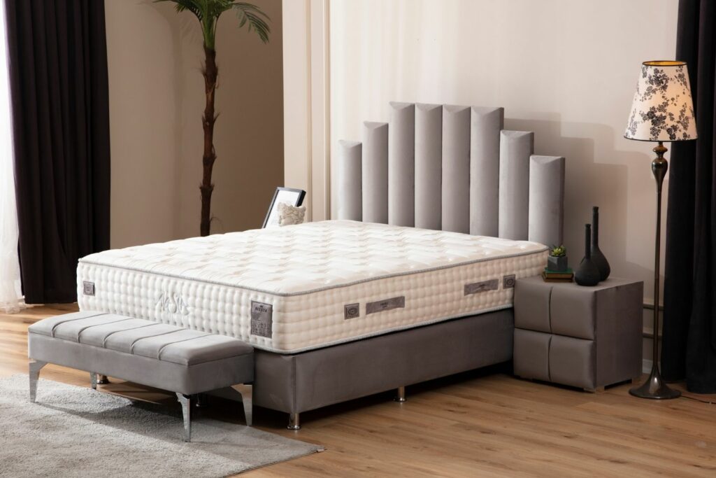 Lit Coffre NATURA - Velours 2 Couleurs - 3 Dimensions