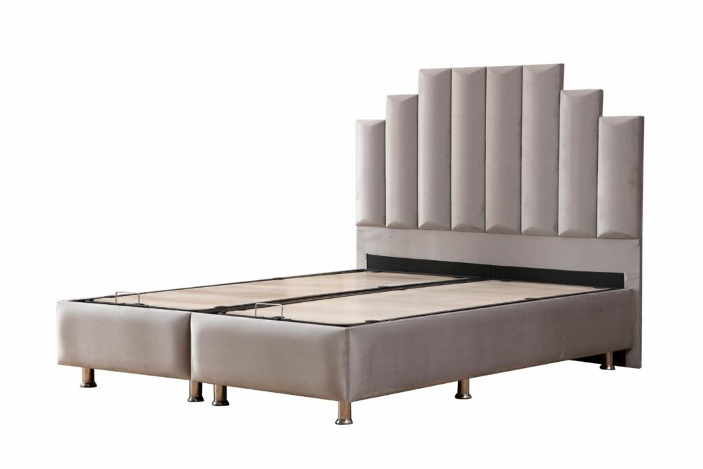 Lit Coffre NATURA - Velours 2 Couleurs - 3 Dimensions – Image 2