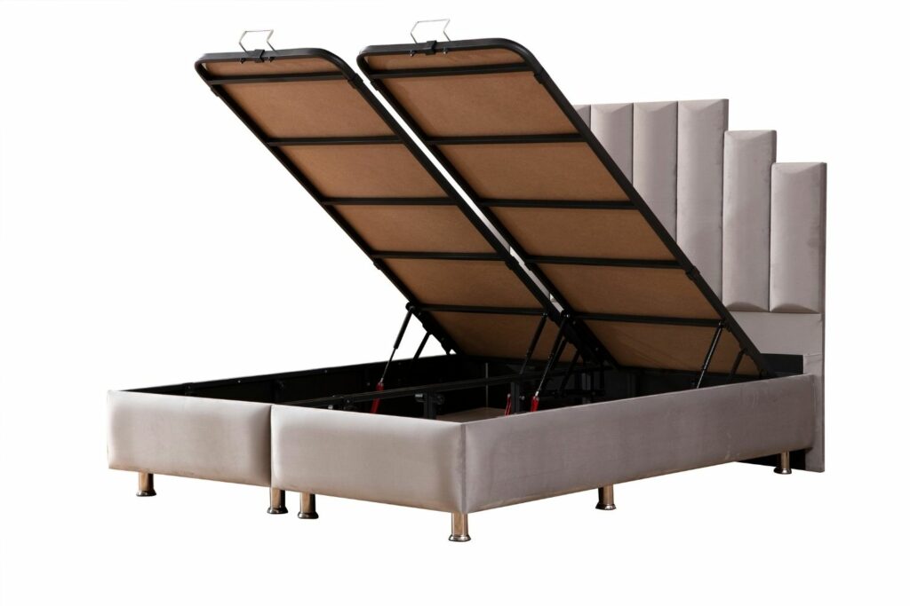 Lit Coffre NATURA - Velours 2 Couleurs - 3 Dimensions – Image 4