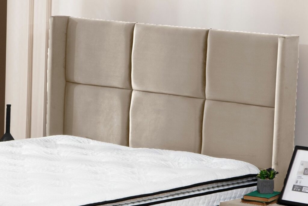Lit Coffre RIO BEIGE - Velours – Image 8