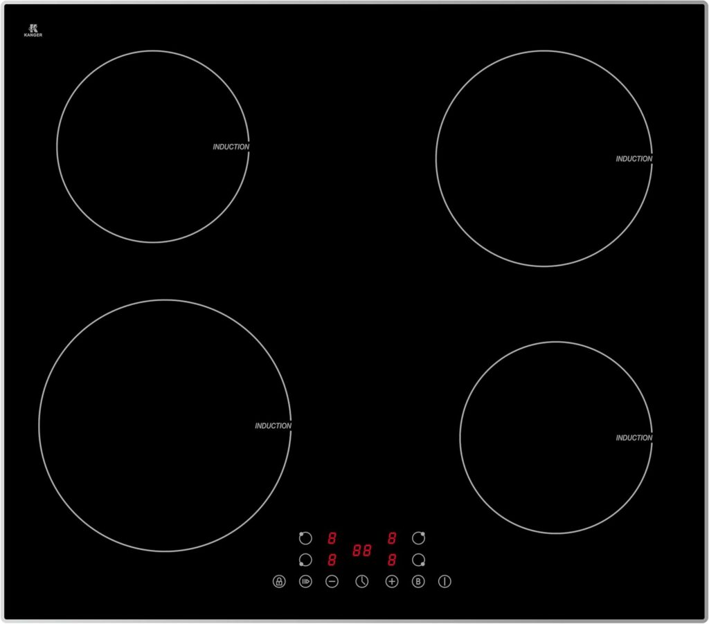 Plaque de cuisson à induction avec cadre PKM IN4B-3GA 59 x 52 cm 4 zones de cuisson