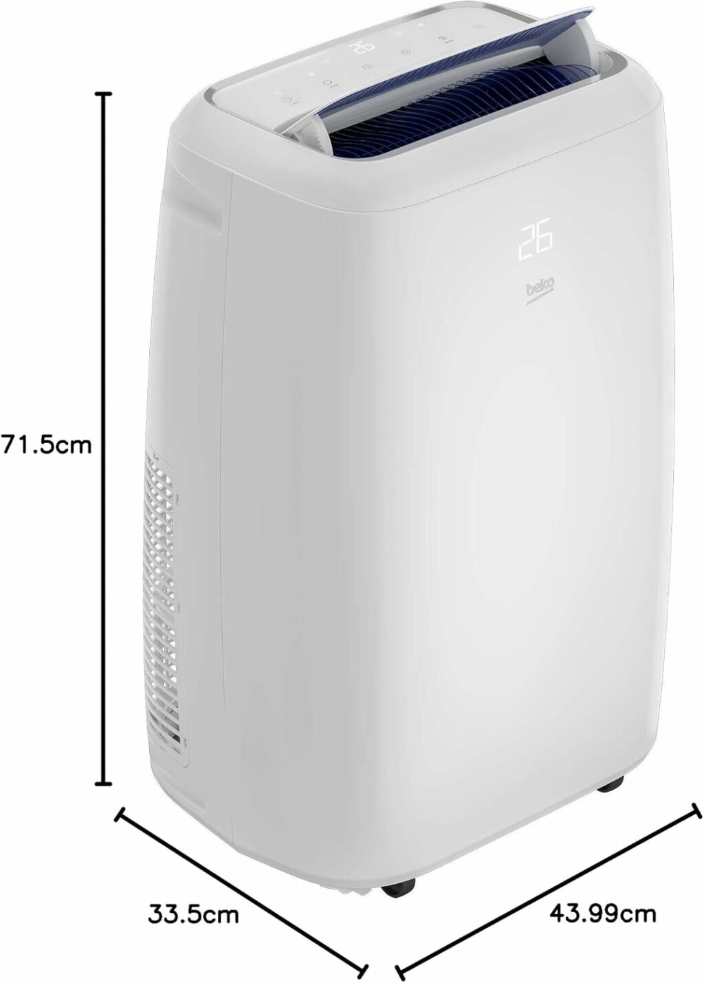 Beko - BPN112C - Climatisation Portable, 12000 Btu , Refroidissement, Fonction Déshumidification - Blanc, – Image 5