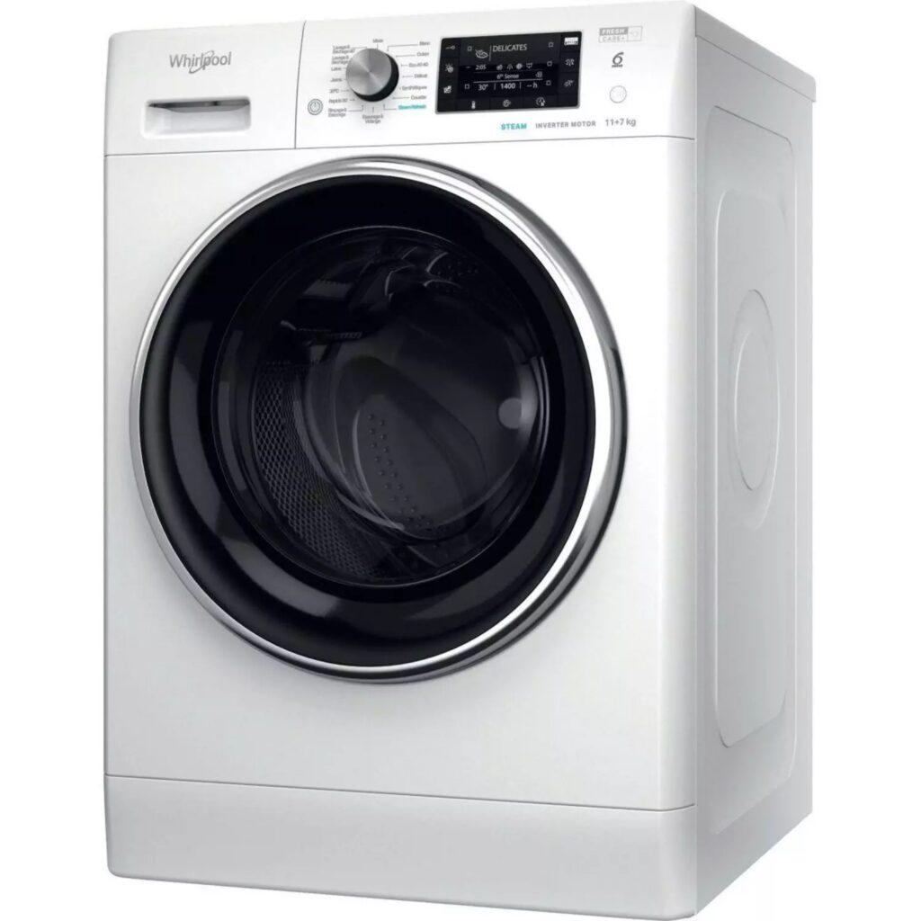 WHIRLPOOL - Lave-linge séchant posable 11kg + 7kg Freshcare+ - FFWDD1176258BCVFR – Image 2