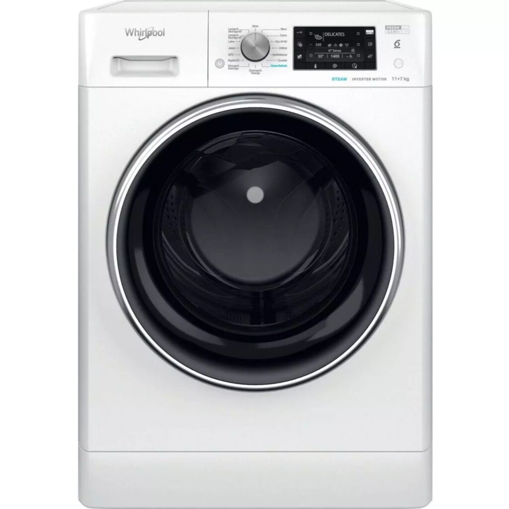 WHIRLPOOL - Lave-linge séchant posable 11kg + 7kg Freshcare+ - FFWDD1176258BCVFR