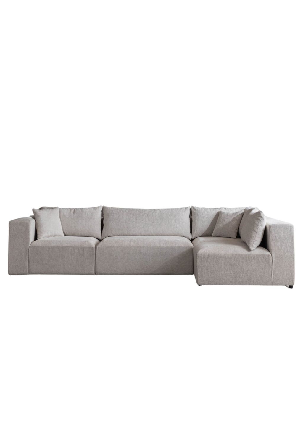 Canapé Azra Modulable Velours & Chenille  Blanc cassé 6-7 places – Image 7