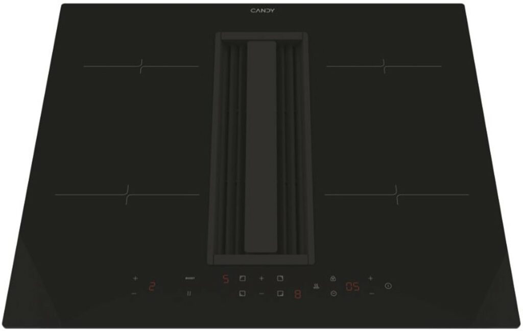 Plaque de cuisson induction avec hotte intégrée Candy CIH614CF  60 cm, 4 foyers, 477 m3/h – Image 7
