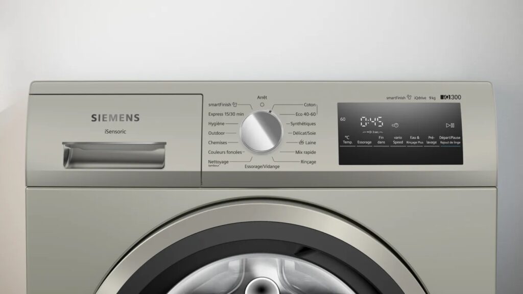 Lave linge hublot Siemens WM14N20XFR 9kg 1400 tr/min, Silver inox – Image 7